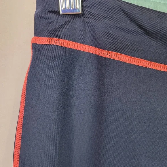 Kari Traa Womens Cropped Leggings Mid Rise Size Medium Navy Blue Yoga Activewear - Picture 4 of 7